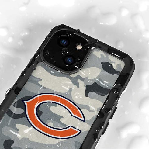 NFL Chicago Bears Camo iPhone 15 Waterproof Case
